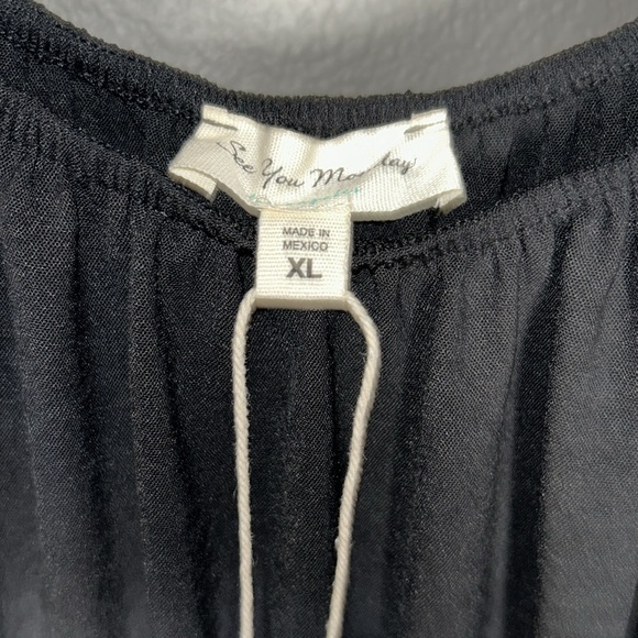 🌟Moving Sale! Black See You Monday sz XL dress with balloon sleeves - Picture 3 of 5